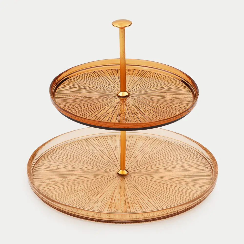 Two Tone Glass Cake Stand
