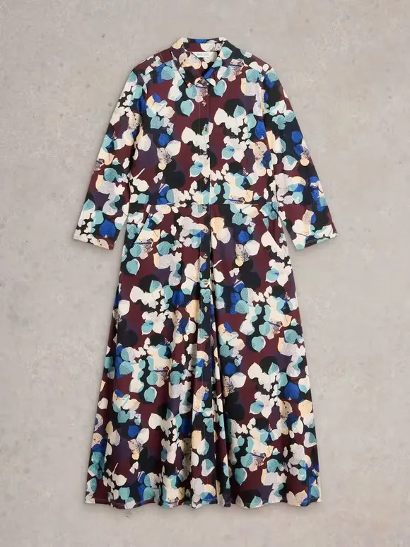 Midi Jersey Shirt Dress