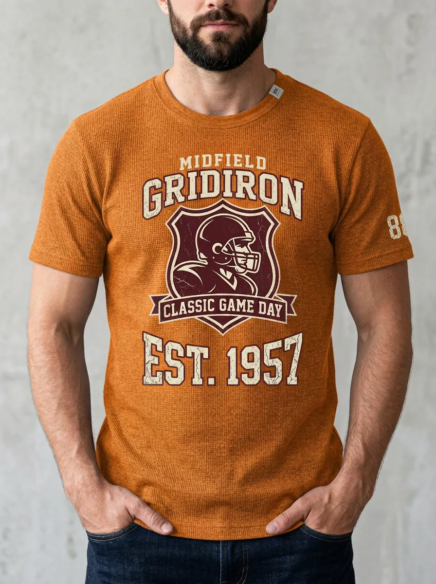 Men's Football Fan Gridiron Helmet EST 1957 Printed T-shirt