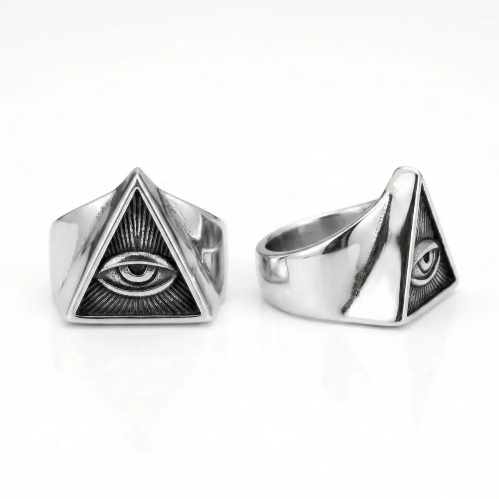 Men's Modern Pyramid Eye Ring