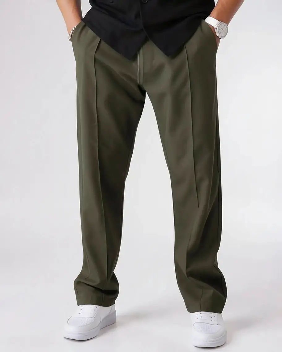 Modern Straight Leg Casual Pants
