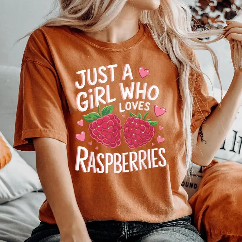 Just A Girl Who Loves Raspberry Raspberry Lovers Ns Women's Oversized Comfort T-Shirt
