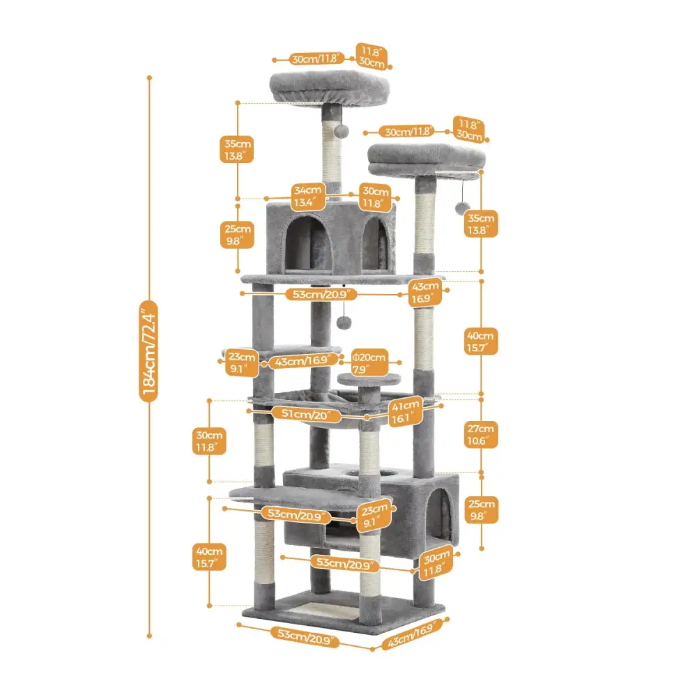 Colorful Plush Cat Tree