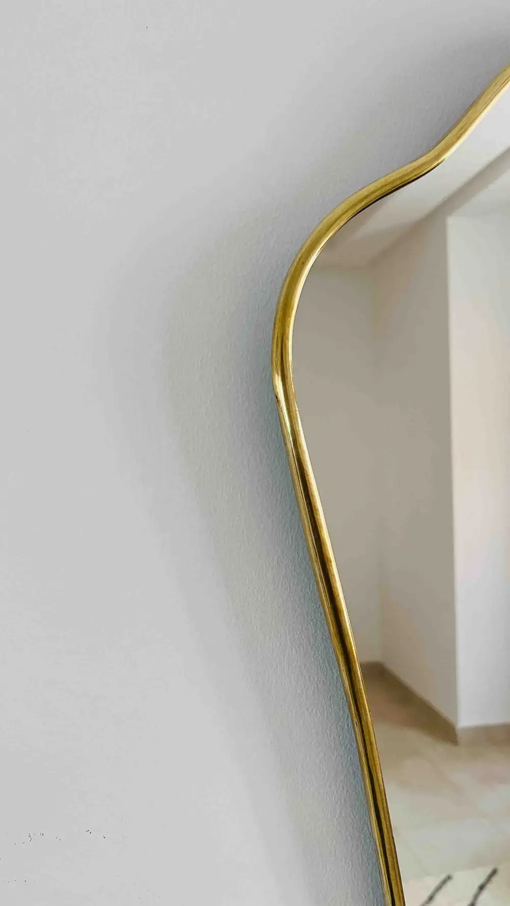 Organic Shield Brass Wall Mirror