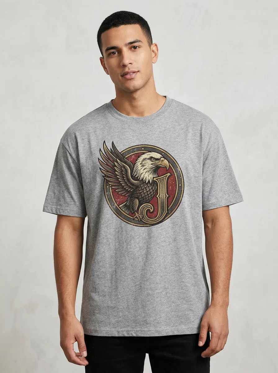 Men's Eagle Vintage Inspired Mountain Graphic T-Shirt