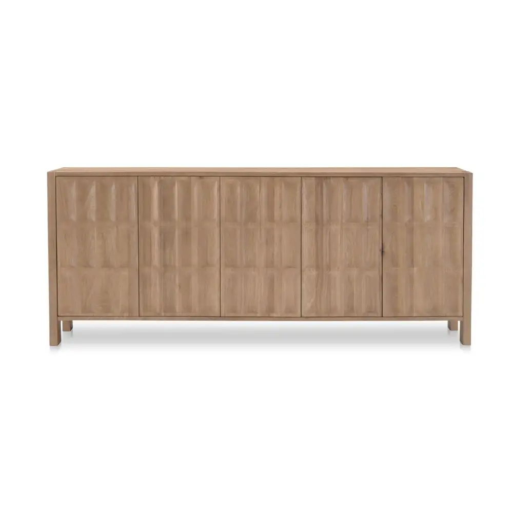 Carved Oak Five-Door Sideboard