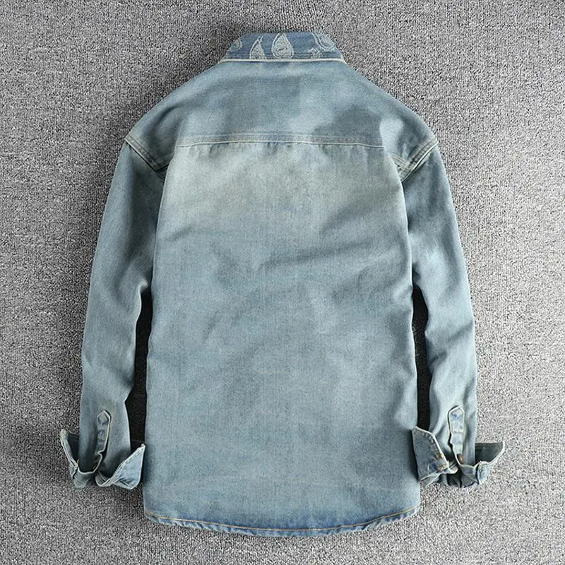 Denim Utility Embroidered Shirt