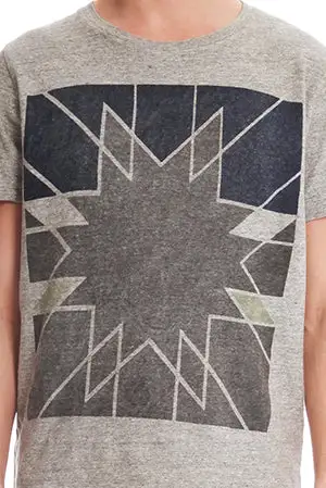 Textured Cotton Distressed Washed T-Shirt