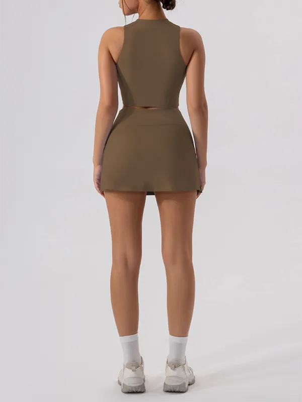 Collared Fitted Vest Top
