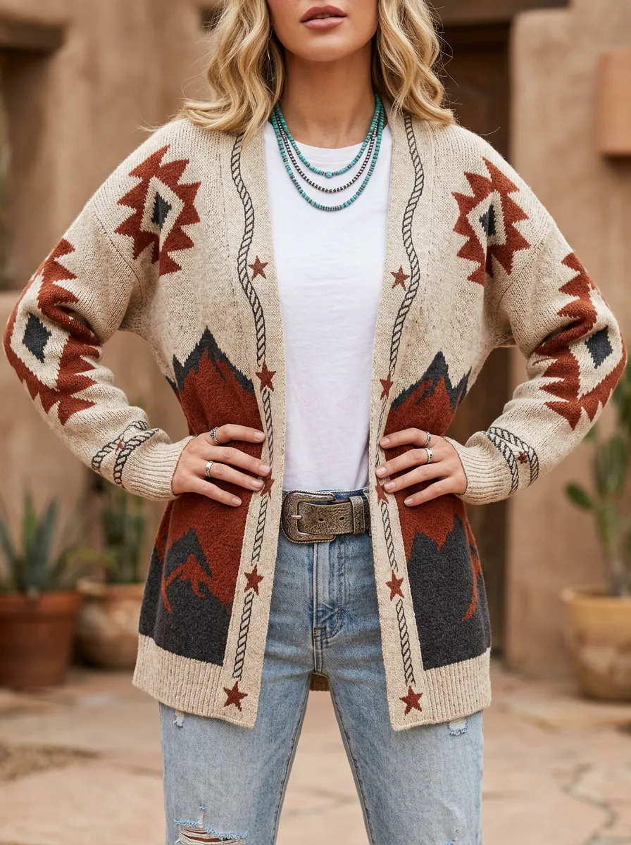 Everyday Mountain Women's Western Knit Cardigan