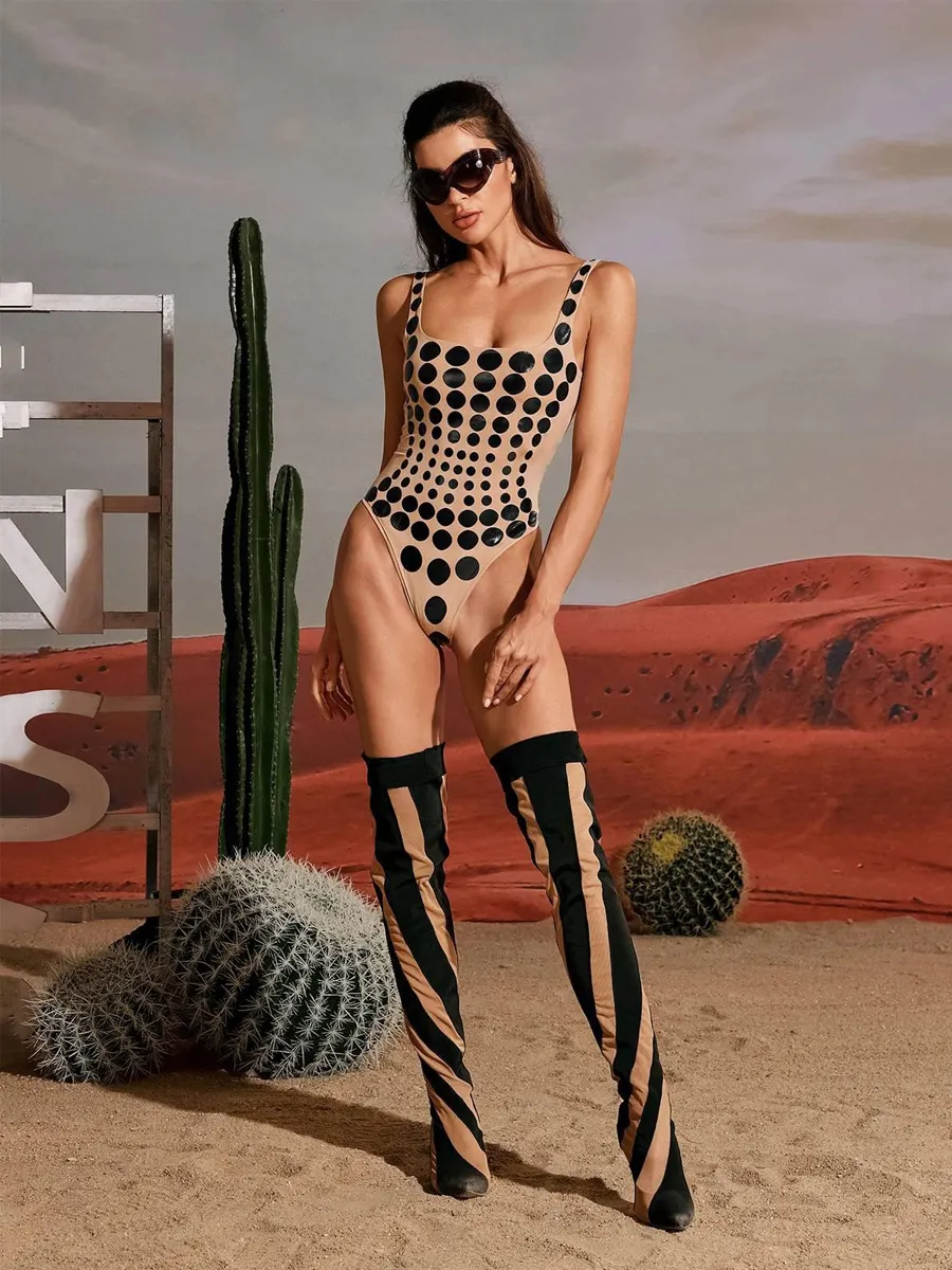 Penelope Dot Printed Bodysuit