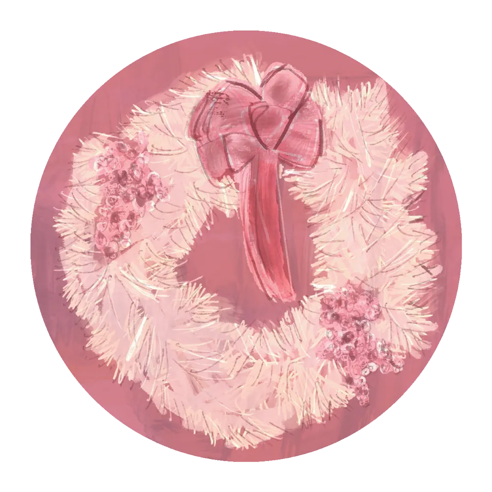 Wreath Motif Coaster Set