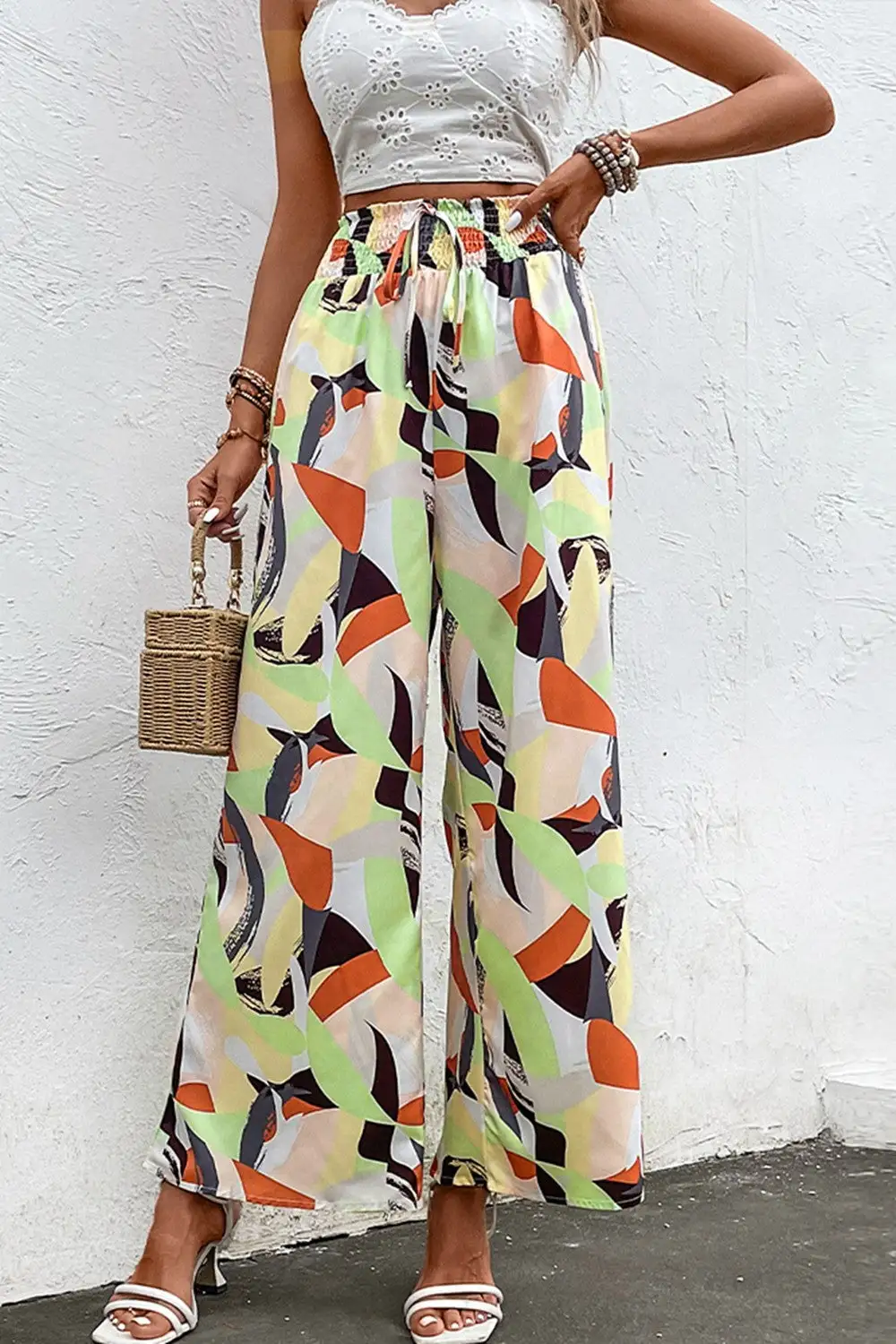 Everyday Smocked High Waist Pants