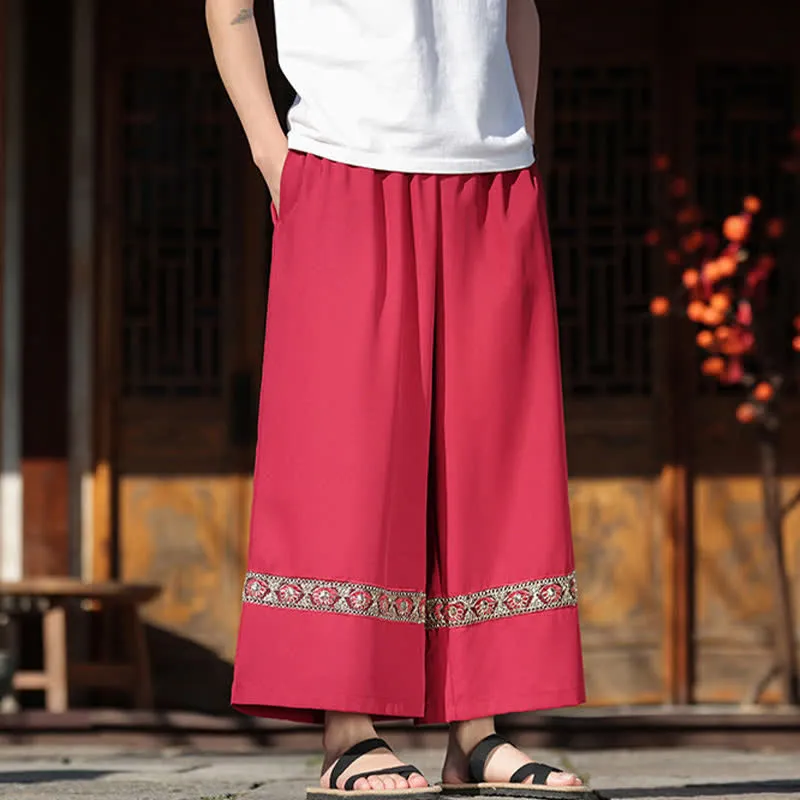 Elastic Waist Wide Leg Pants