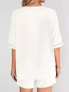 Classic Relaxed Everyday Top and Shorts Matching Set
