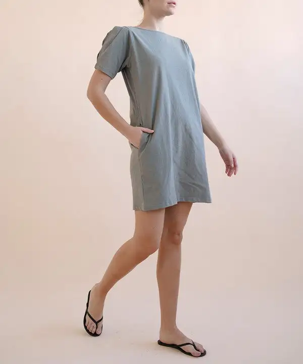 Soft Knit Tie Front Midi Dress