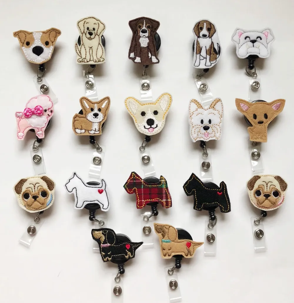 Dog Theme Pick Retractable Badge Reel