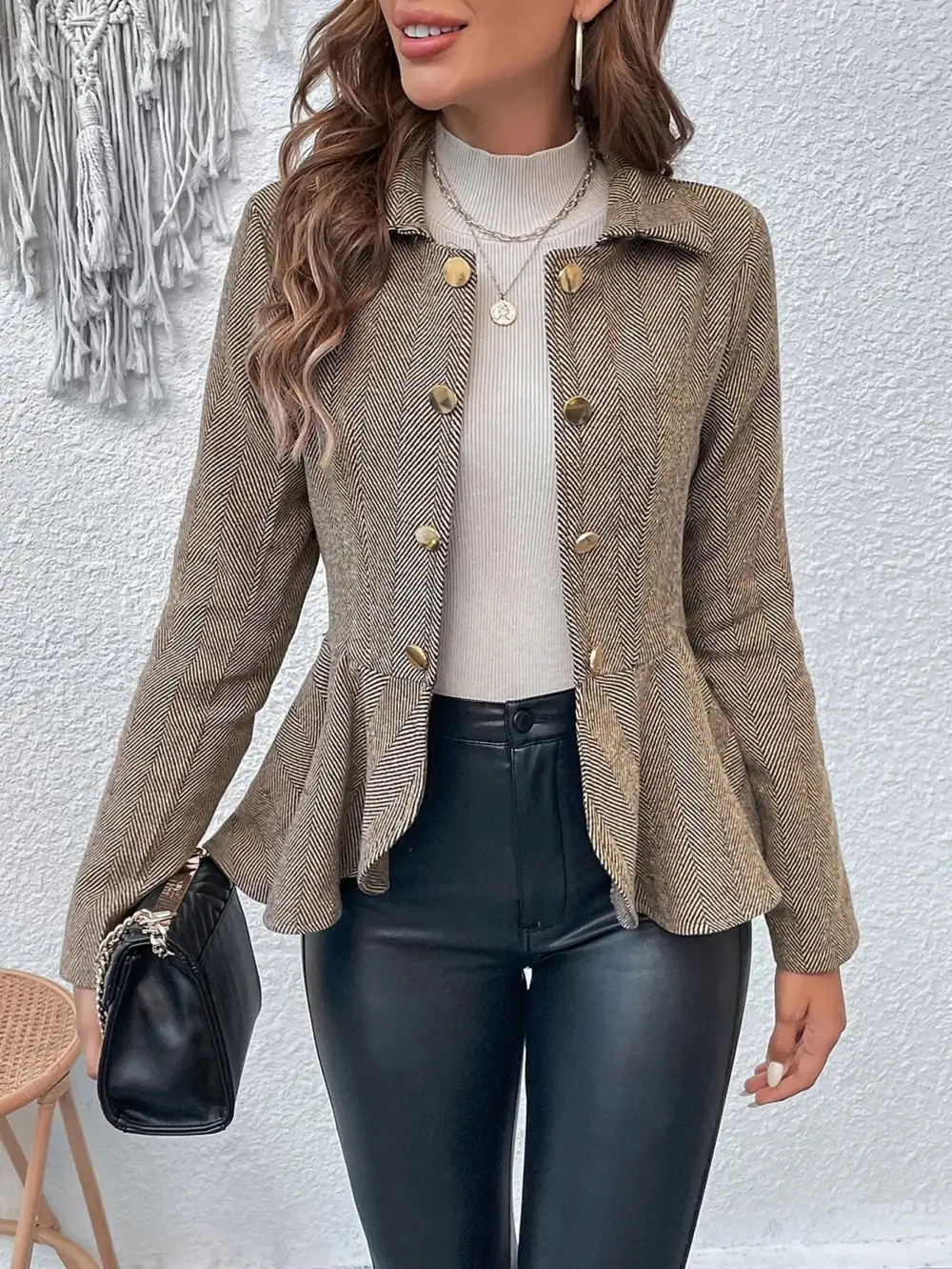 Plus Size Peplum Jacket