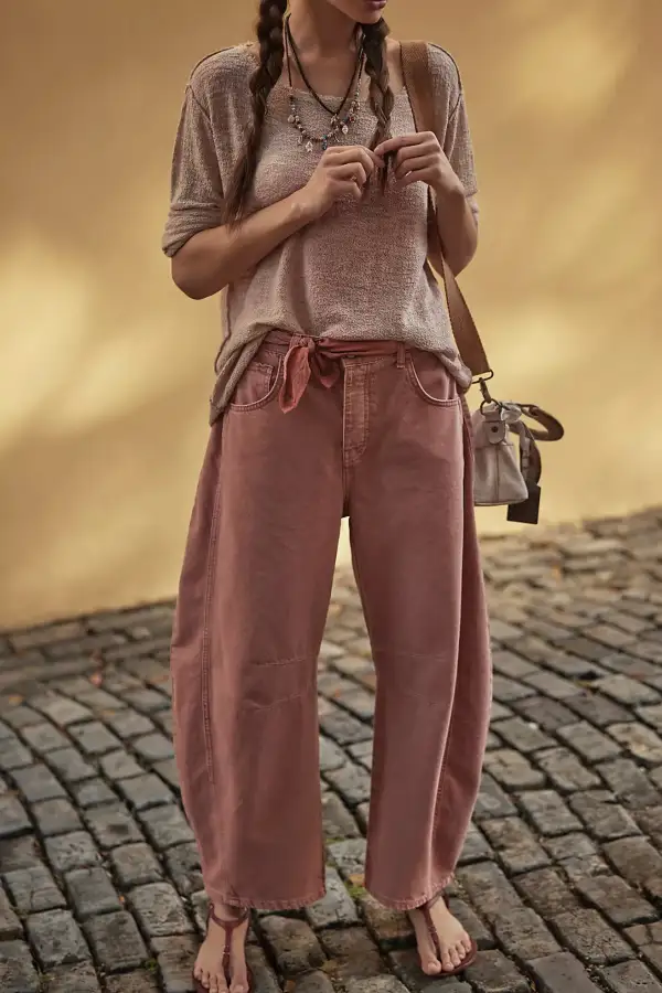 Luck Mid Rise Barrel Jeans Sunsetter