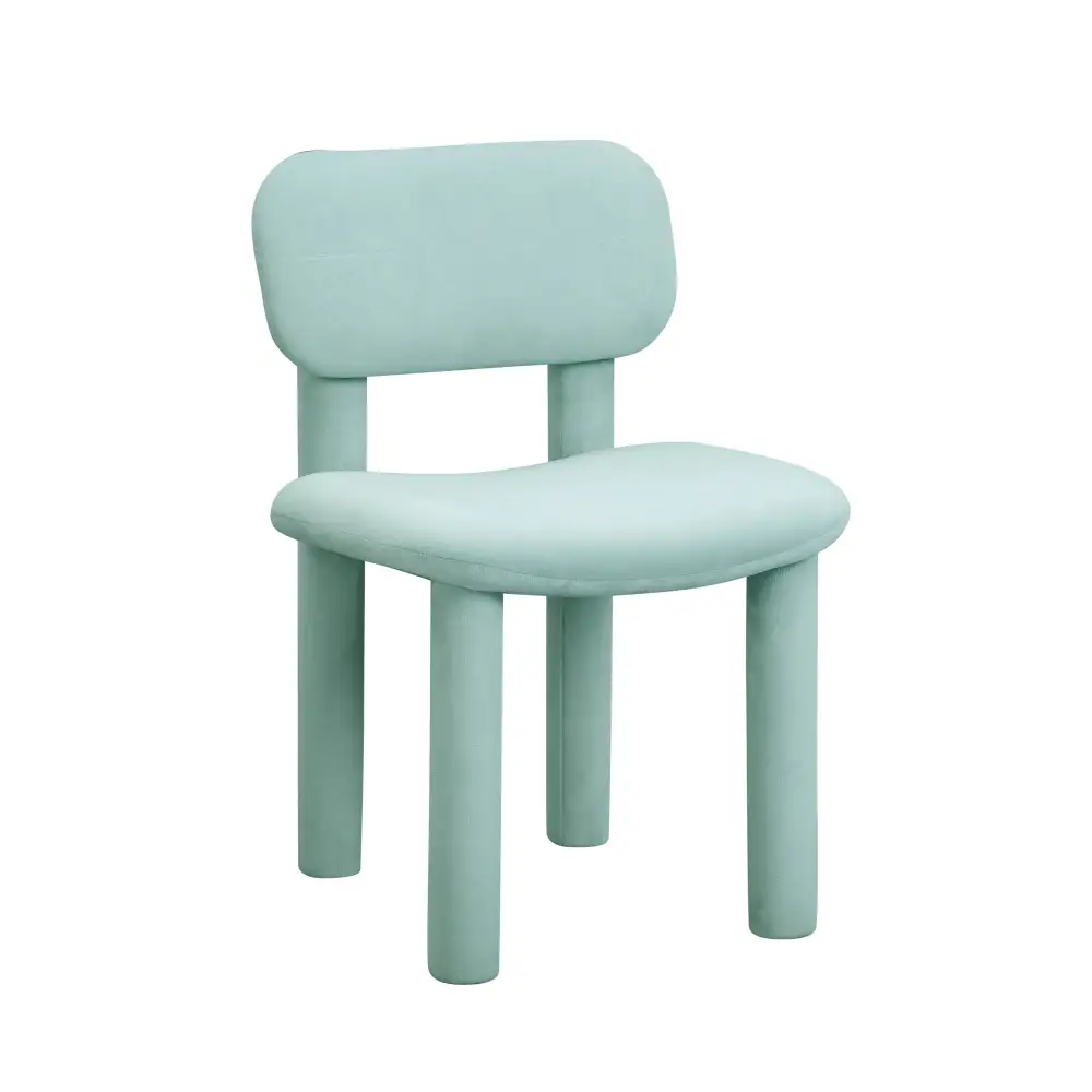 Curved Sculptural Performance Velvet Velvet Dining Chair