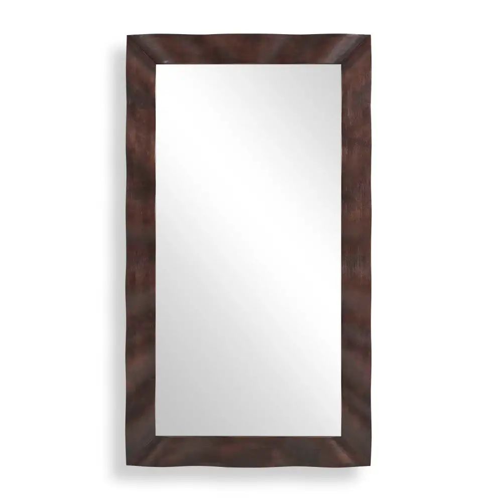 Wavy Wood Framed Mirror