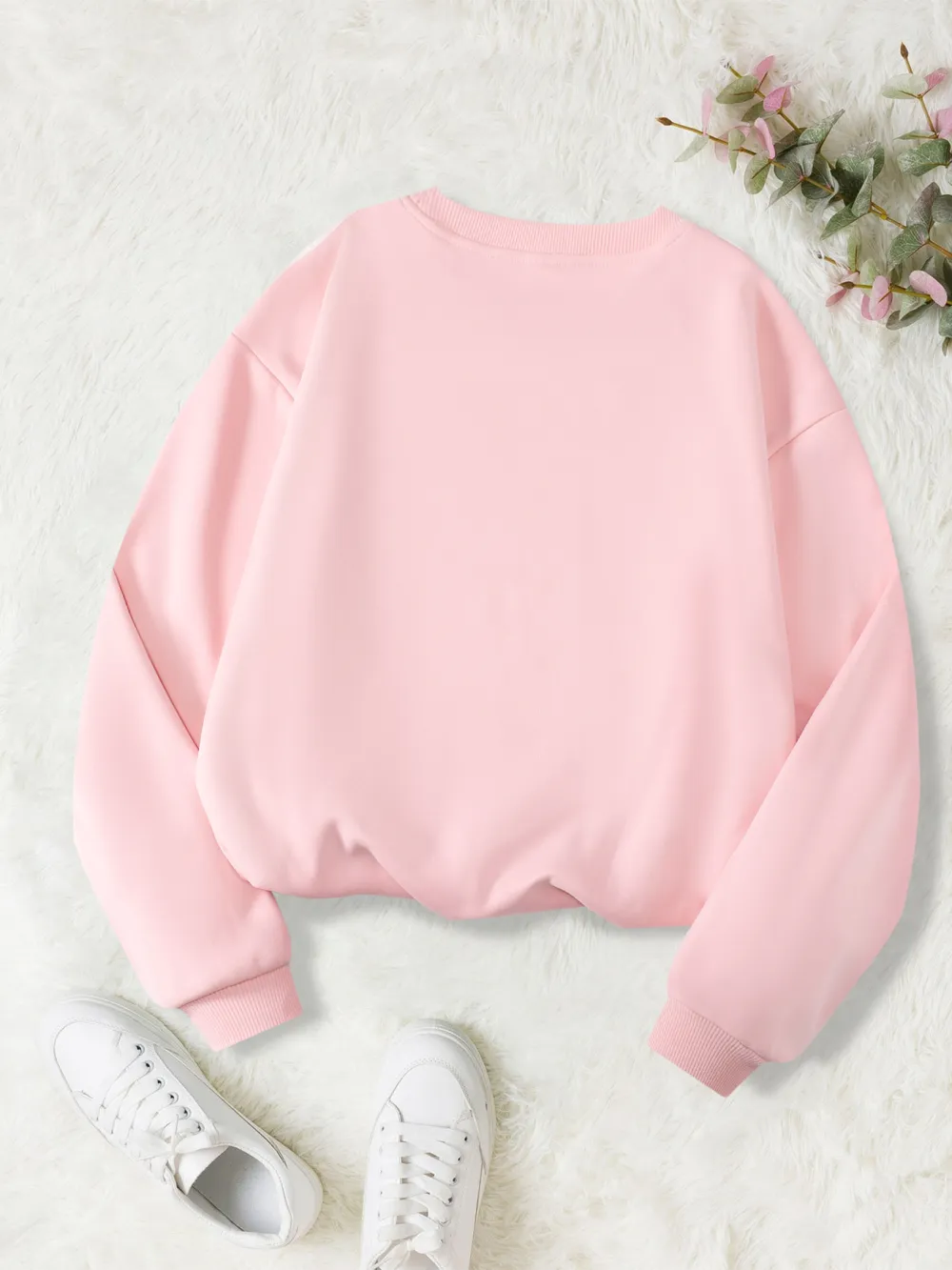 Strawberry Illustration Print Sweatshirt