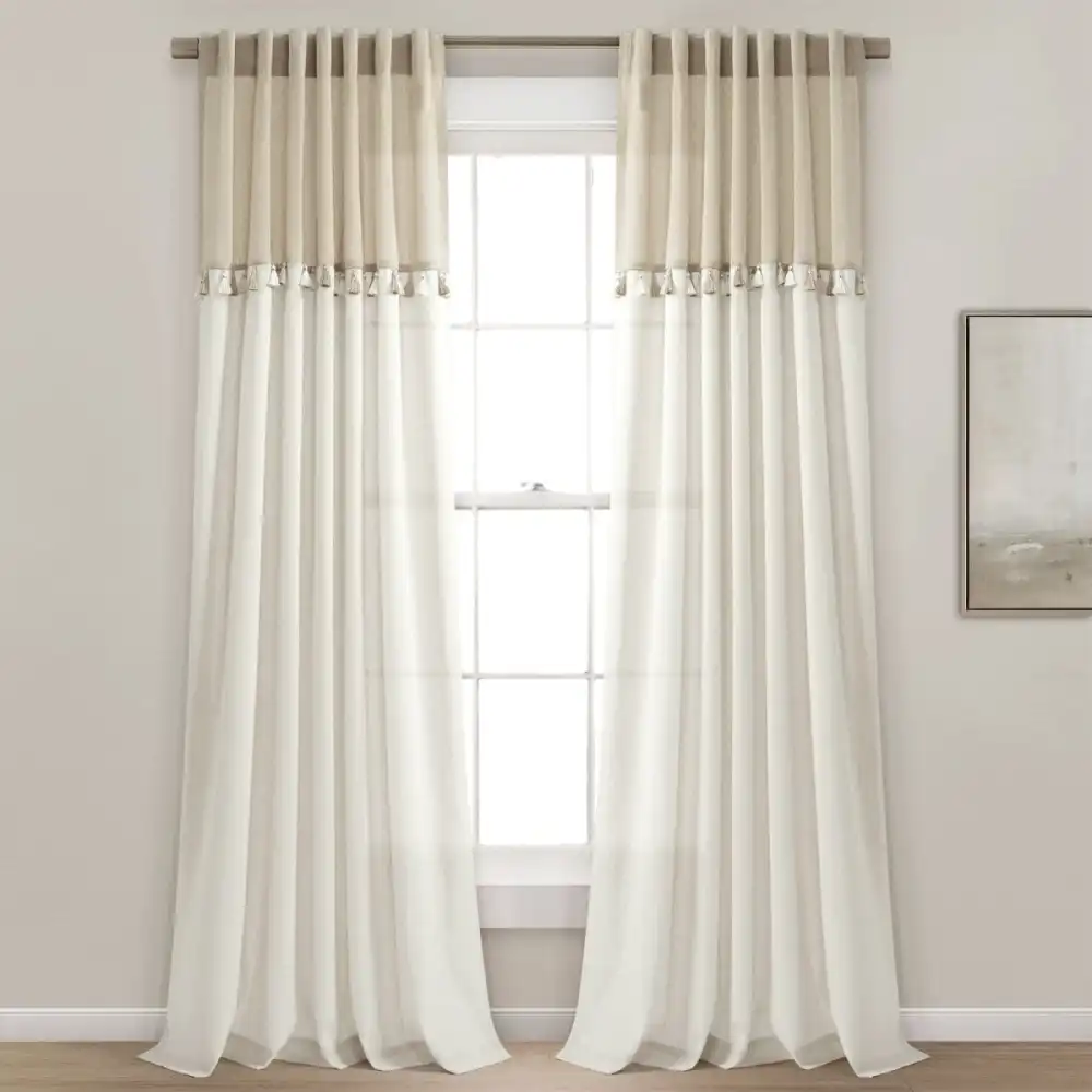 Elegant Linen Window Curtain Set