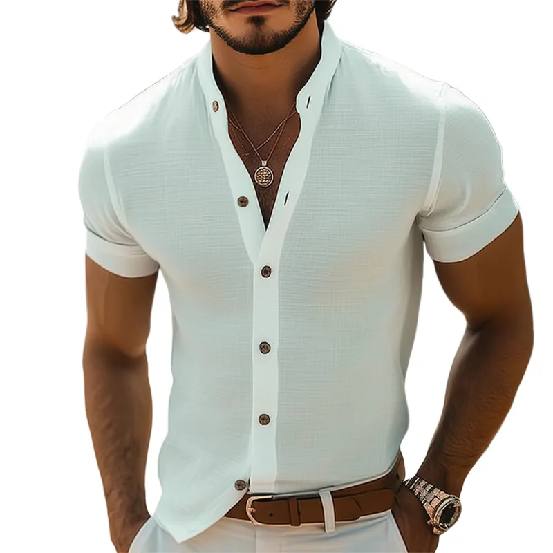 Textured Relaxed Button Shirt