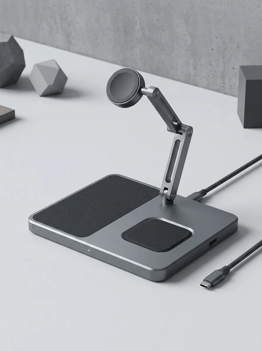 Tech Enthusiast Minimalist Foldable Aluminum Printed Charger
