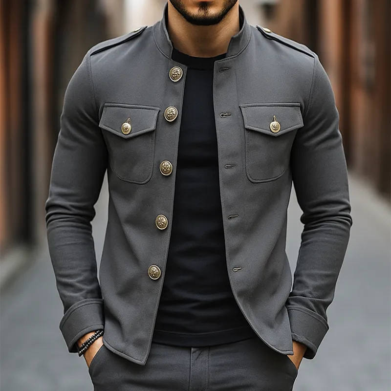 Tailored Zip Buttoned Jacket
