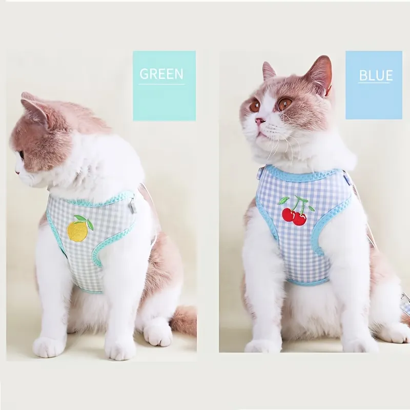 Gingham Pet Harness