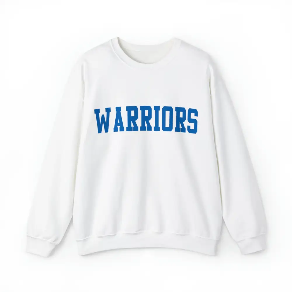 Athletic Lettering Blue Accent Gold Accent Team Graphic Crewneck Sweatshirt