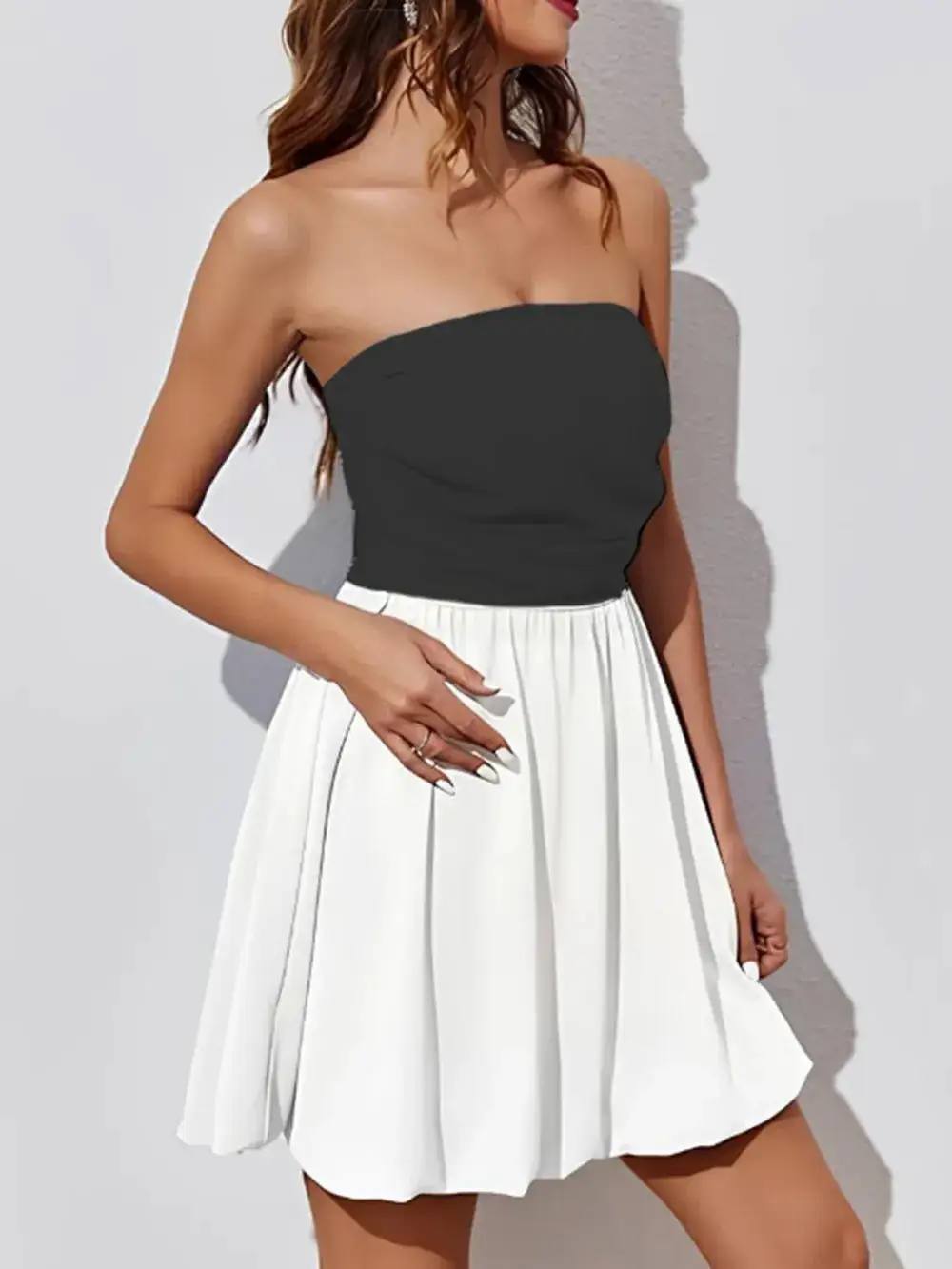 Smooth Finish Ruched Mini Dress