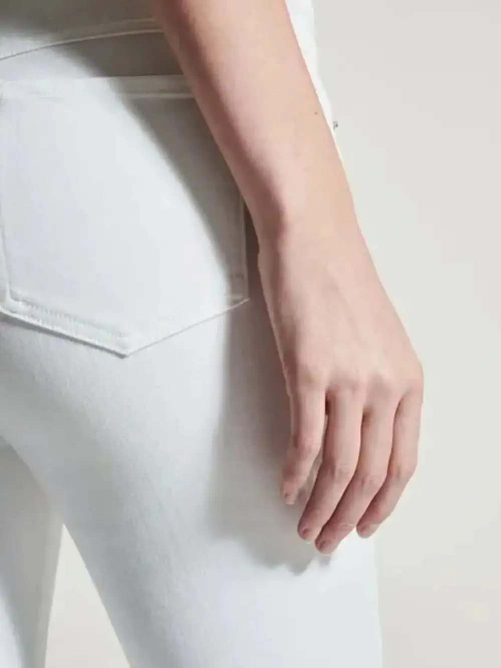 Structured High Waist Flare Leg Denim Jeans
