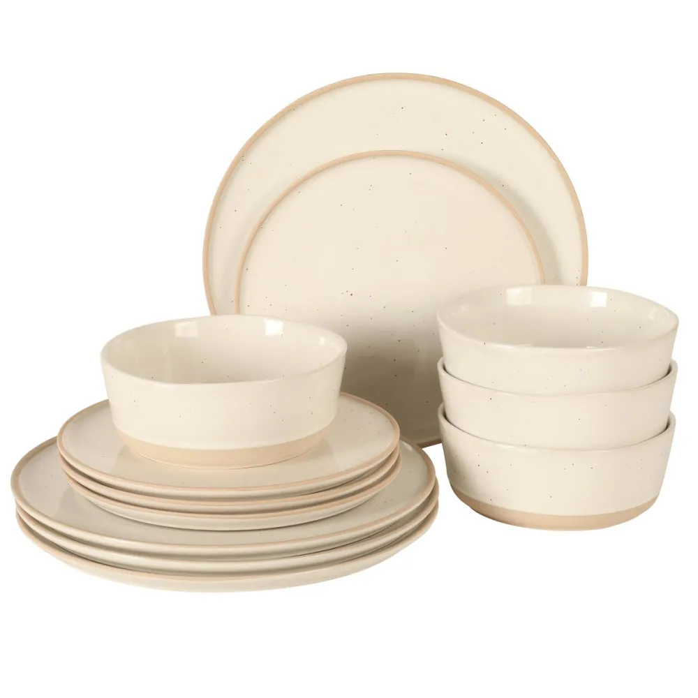 Matte Reactive Glaze Stoneware Dinnerware Set