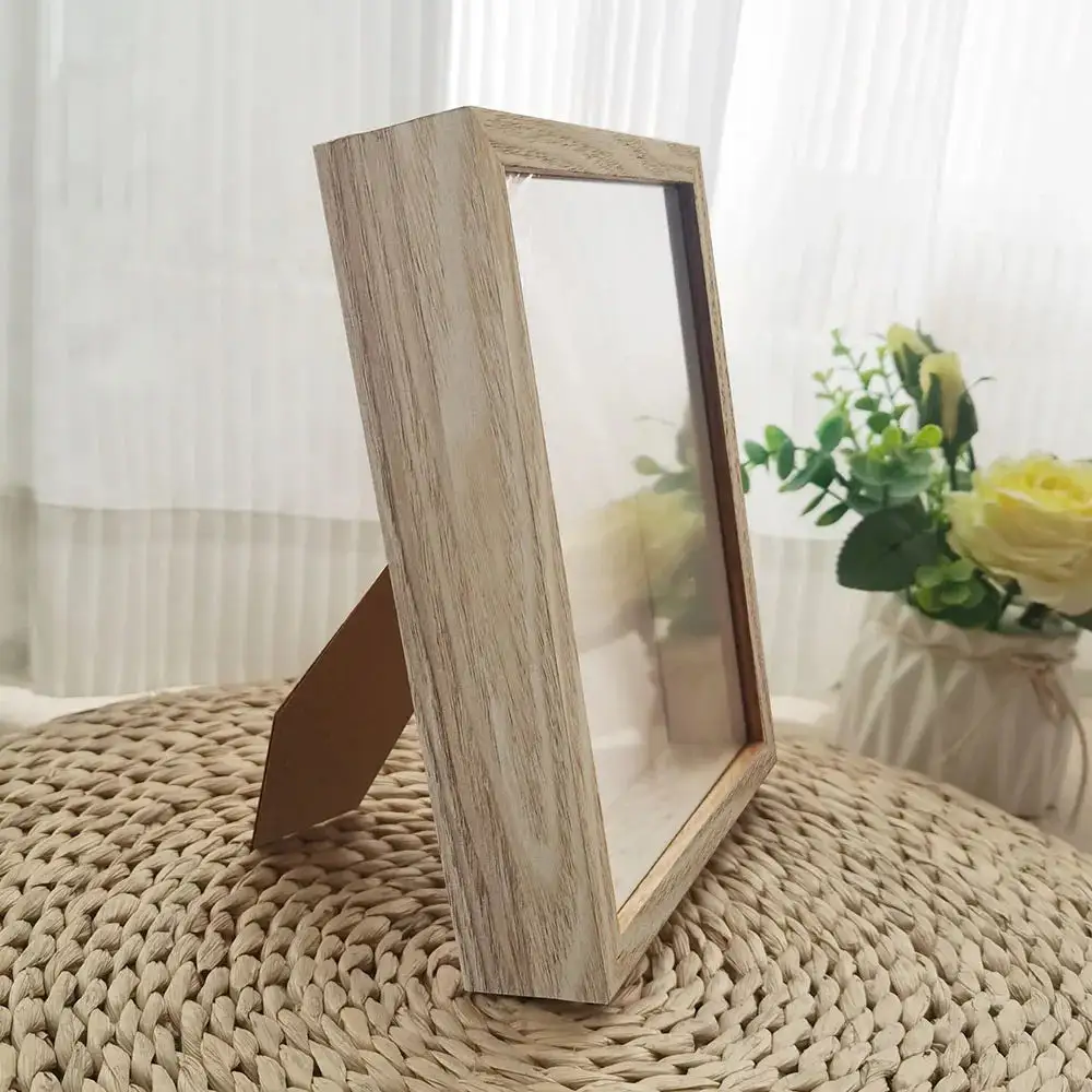 Wooden Glass Floral Decorative Wall Accent
