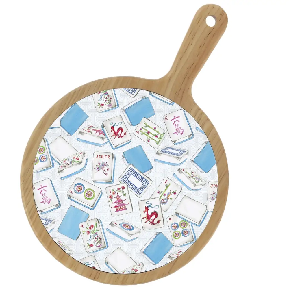Mahjong Bamboo Ceramic Cheese Board