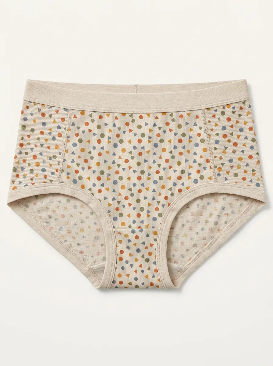 Women's Casual Panties with Geometric Detail