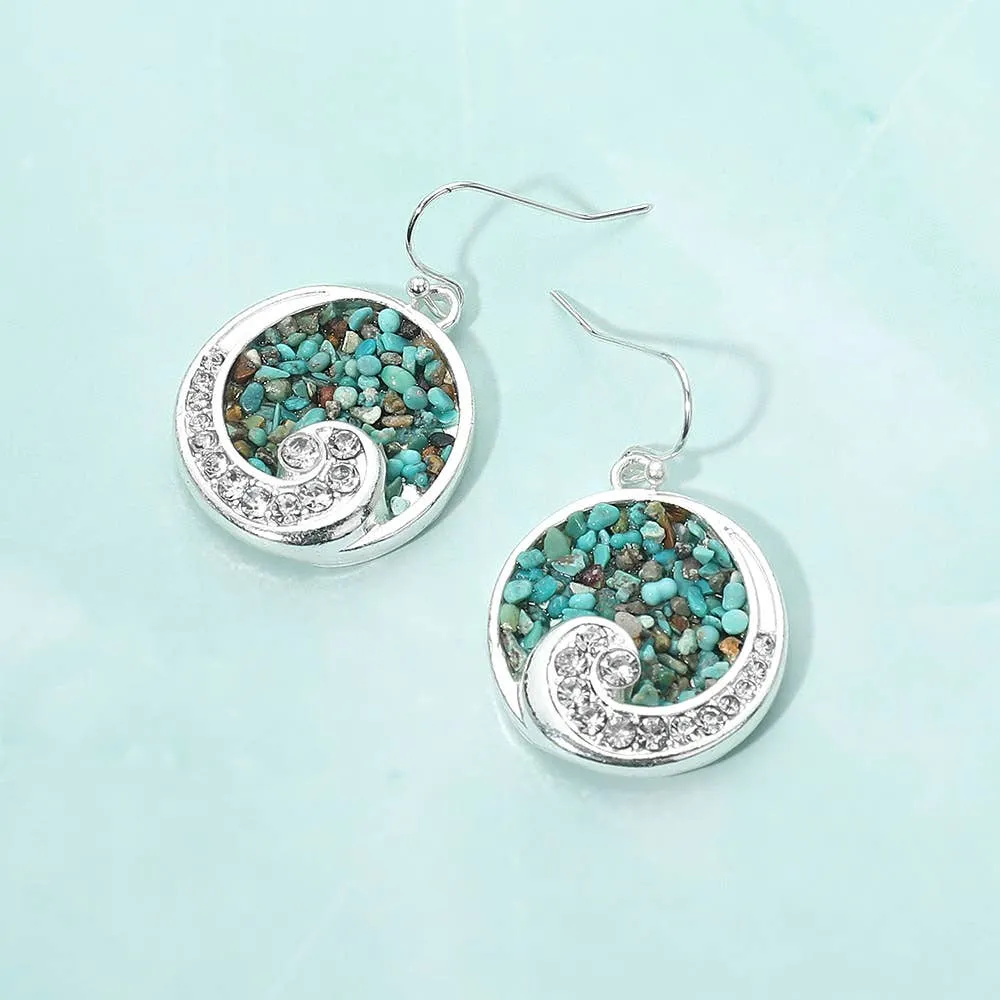 Textured Drop Earrings
