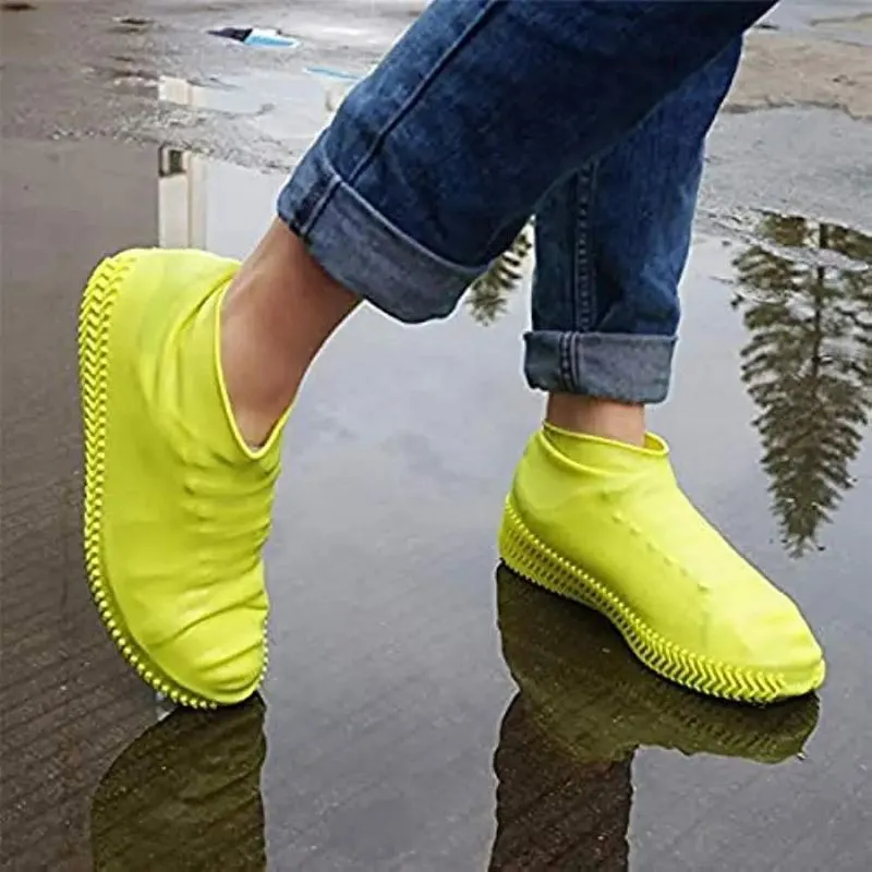Waterproof Rain/Snow Over Shoe Cover for Daily Wear Shoes for Men & Women | Anti skid Silicon Waterproof Boot Cover Shoe Protector- 1 Pair