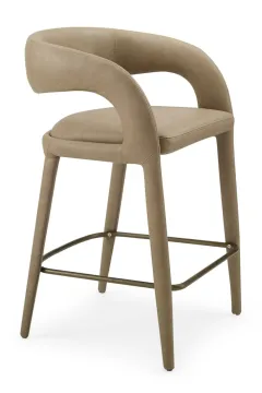 Dining Leather Vegan-Leather Counter Stool