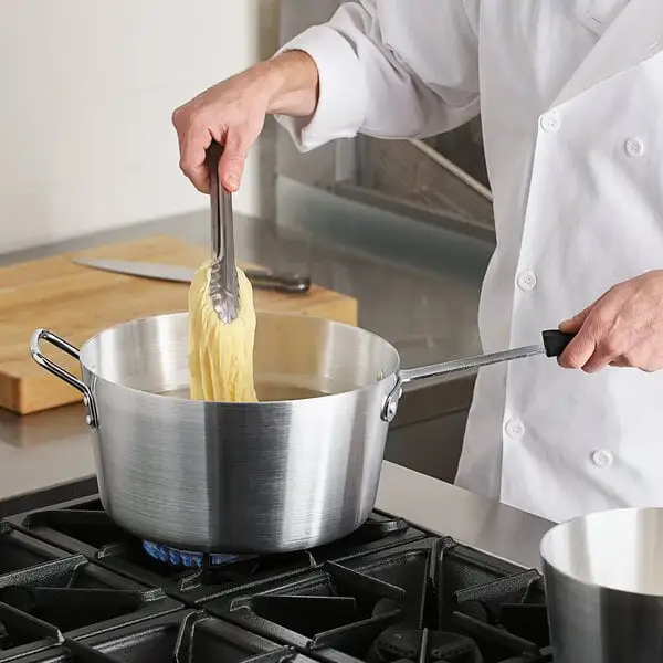 Deep Tapered Aluminum Sauce Pan with Silicone Handle