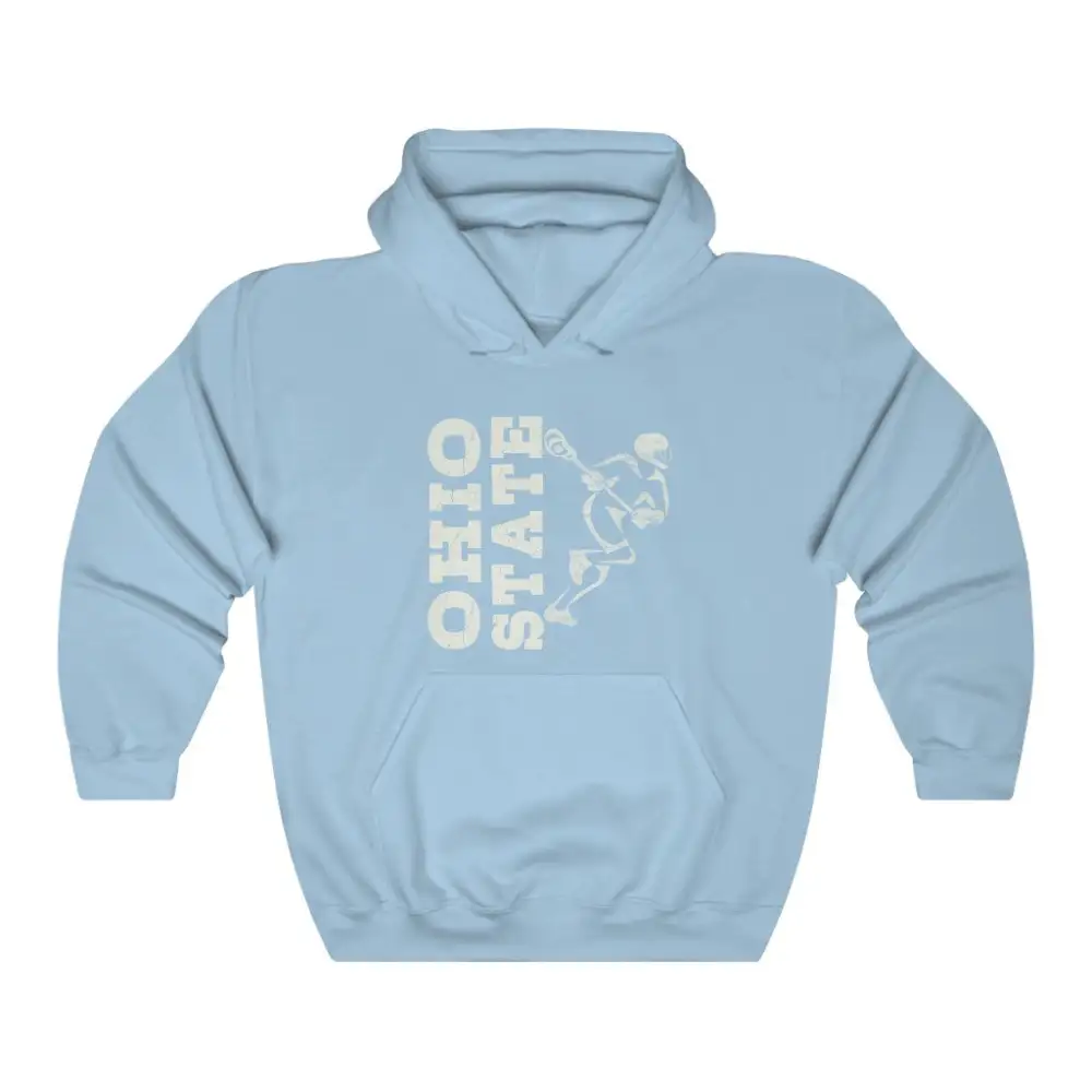 Relaxed Vintage Player Lacrosse Graphic Pullover Hoodie