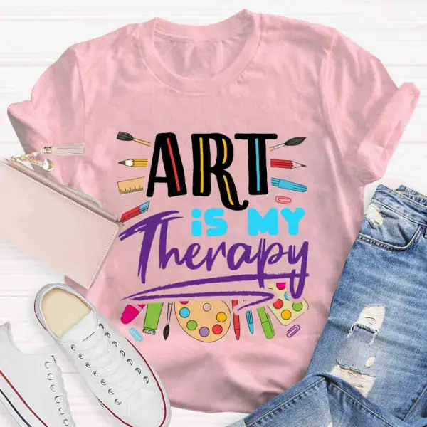 Art Is My Therapy Pastel Pencil T-Shirt