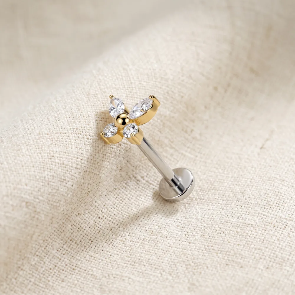 Polished Titanium Labret Stud