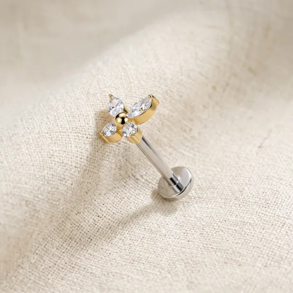Polished Titanium Labret Stud