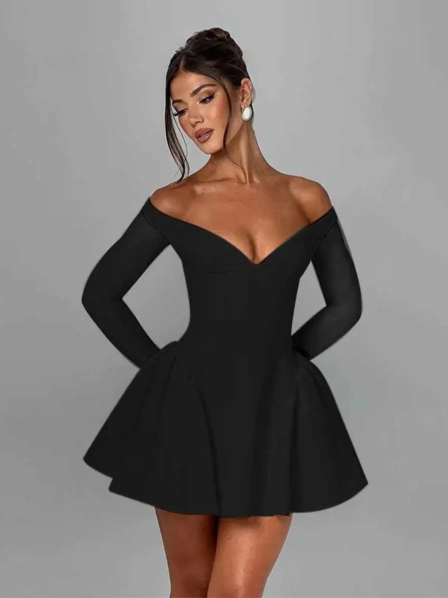 Valentina Long Sleeves Mini Dress