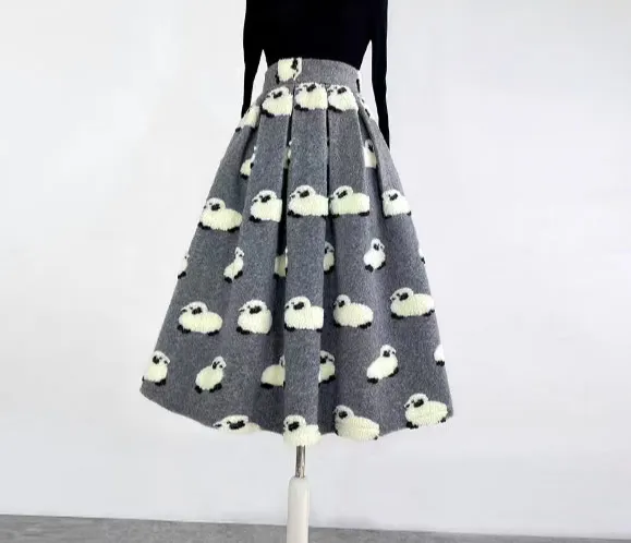 Versatile Simple Everyday Casual Wool Skirt