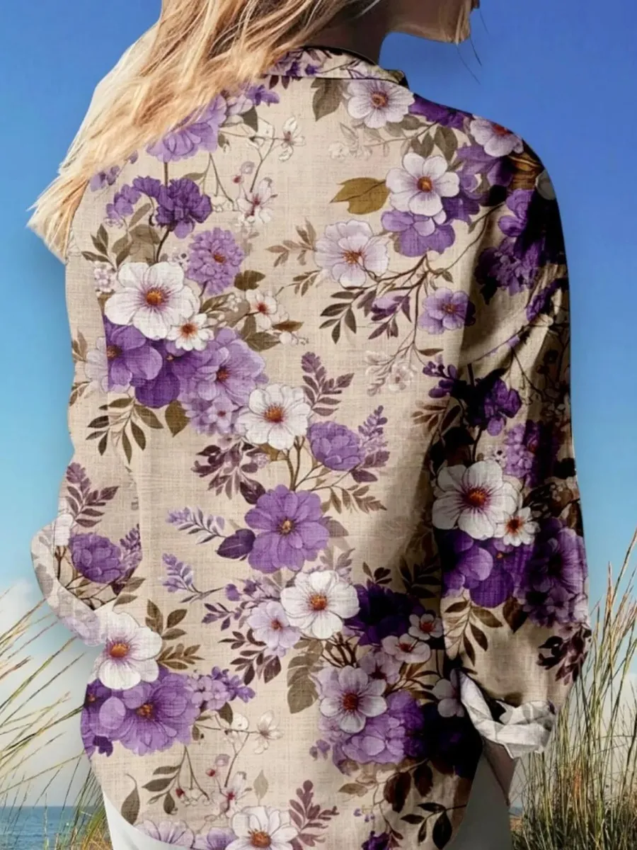 Romantic Floral Button Shirt