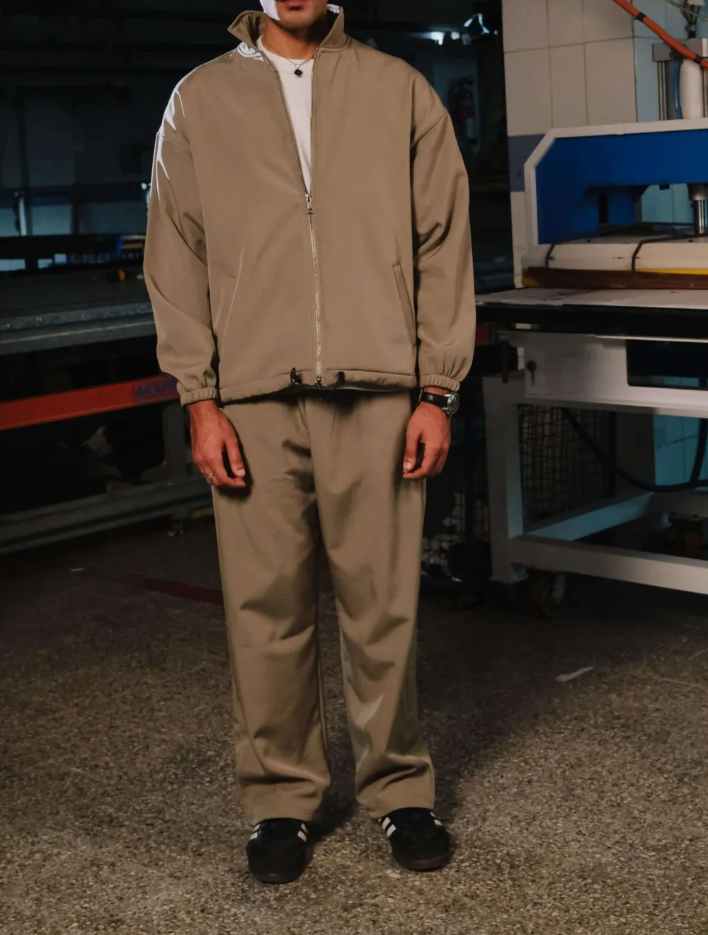 Olive Relaxed Two Piece Tracksuit